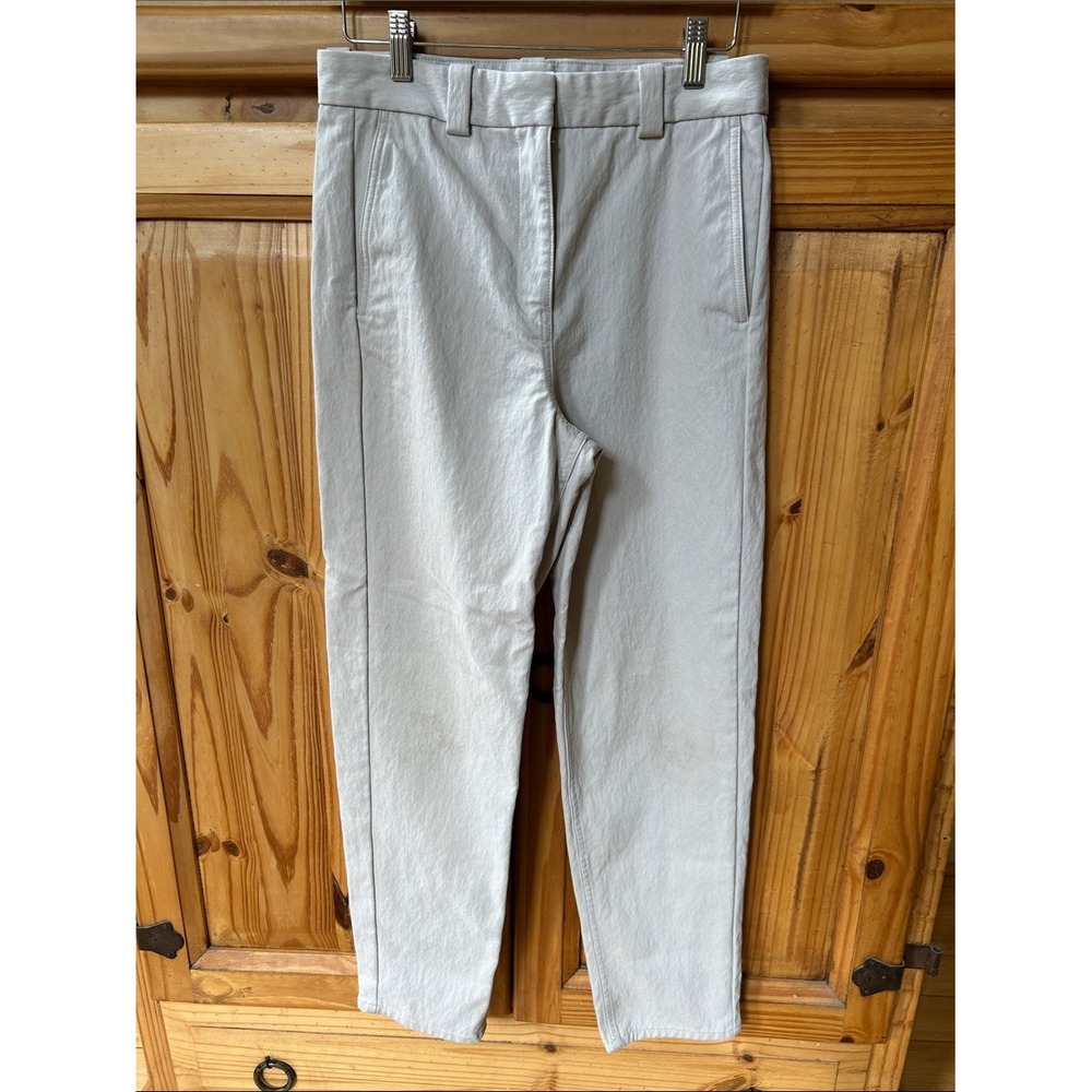 COS Light Grey Tailored‎ Tapered Trousers High Waist Minimalist Ankle Pants